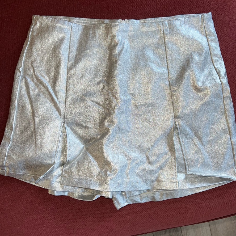 SHEIN Silver Skater Skirt